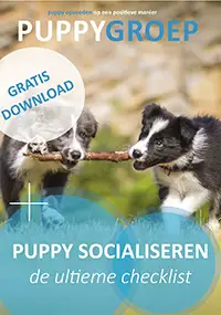 Puppy krijgt diploma